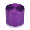 2'' Diameter X 1-1/2'' Barrel Length, Affordable Aluminum Standoffs, Purple Anodized Finish Easy Fasten Standoff (For Inside / Outside use) [Required Material Hole Size: 7/16'']