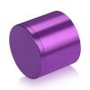 (Set of 4) 2'' Diameter X 1-1/2'' Barrel Length, Affordable Aluminum Standoffs, Purple Anodized Finish Standoff and (4) 2216Z Screws and (4) LANC1 Anchors for concrete/drywall (For Inside/Outside) [Required Material Hole Size: 7/16'']