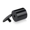 2'' Diameter X 2'' Barrel Length, Affordable Aluminum Standoffs, Black Anodized Finish Easy Fasten Standoff (For Inside / Outside use) [Required Material Hole Size: 7/16'']