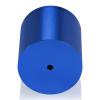 2'' Diameter X 2'' Barrel Length, Affordable Aluminum Standoffs, Blue Anodized Finish Easy Fasten Standoff (For Inside / Outside use) [Required Material Hole Size: 7/16'']