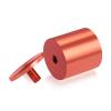 2'' Diameter X 2'' Barrel Length, Affordable Aluminum Standoffs, Copper Anodized Finish Easy Fasten Standoff (For Inside / Outside use) [Required Material Hole Size: 7/16'']