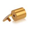 2'' Diameter X 2'' Barrel Length, Affordable Aluminum Standoffs, Gold Anodized Finish Easy Fasten Standoff (For Inside / Outside use) [Required Material Hole Size: 7/16'']