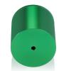 (Set of 4) 2'' Diameter X 2'' Barrel Length, Affordable Aluminum Standoffs, Green Anodized Finish Standoff and (4) 2216Z Screws and (4) LANC1 Anchors for concrete/drywall (For Inside/Outside) [Required Material Hole Size: 7/16'']