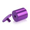 (Set of 4) 2'' Diameter X 2'' Barrel Length, Affordable Aluminum Standoffs, Purple Anodized Finish Standoff and (4) 2216Z Screws and (4) LANC1 Anchors for concrete/drywall (For Inside/Outside) [Required Material Hole Size: 7/16'']