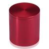 2'' Diameter X 2'' Barrel Length, Affordable Aluminum Standoffs, Cherry Red Anodized Finish Easy Fasten Standoff (For Inside / Outside use) [Required Material Hole Size: 7/16'']