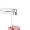 Square Rod 48'' with the end bended ''P'',  Aluminum White Painted Finish