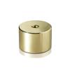5/16-18 Threaded Barrels Diameter: 1 1/2'', Length: 1'', Gold Anodized [Required Material Hole Size: 3/8'' ]