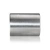5/16-18 Threaded Barrels Diameter: 1 1/2'', Length: 2'', Brushed Satin Finish Grade 304 [Required Material Hole Size: 3/8'' ]