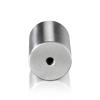 5/16-18 Threaded Barrels Diameter: 1 1/2'', Length: 2'', Brushed Satin Finish Grade 304 [Required Material Hole Size: 3/8'' ]