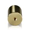 5/16-18 Threaded Barrels Diameter: 1 1/2'', Length: 2'', Gold Anodized [Required Material Hole Size: 3/8'' ]