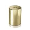 5/16-18 Threaded Barrels Diameter: 1 1/2'', Length: 2'', Gold Anodized [Required Material Hole Size: 3/8'' ]