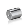 5/16-18 Threaded Barrels Diameter: 1 1/4'', Length: 1 1/2'', Clear Anodized [Required Material Hole Size: 3/8'' ]