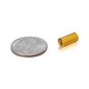 6-32 Threaded Barrels Diameter: 1/4'', Length: 1/2'', Gold Anodized Aluminum [Required Material Hole Size: 11/64'' ]