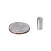 6-32 Threaded Barrels Diameter: 1/4'', Length: 1/2'', Satin Brushed Stainless Steel Grade 304 [Required Material Hole Size: 11/64'' ]