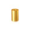 5/16-18 Threaded Barrels Diameter: 1'', Length: 1 1/2'', Gold Anodized [Required Material Hole Size: 3/8'' ]