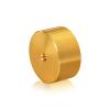5/16-18 Threaded Barrels Diameter: 2'', Length: 1'', Gold Anodized [Required Material Hole Size: 3/8'' ]