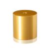 5/16-18 Threaded Barrels Diameter: 2'', Length: 2'', Gold Anodized [Required Material Hole Size: 3/8'' ]