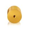 5/16-18 Threaded Barrels Diameter: 2'', Length: 2'', Gold Anodized [Required Material Hole Size: 3/8'' ]