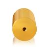 5/16-18 Threaded Barrels Diameter: 2'', Length: 3'', Gold Anodized [Required Material Hole Size: 3/8'' ]