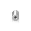 10-24 Threaded Barrels Diameter: 3/4'', Length: 3/4'',  Clear Anodized Aluminum Finish [Required Material Hole Size: 7/32'']