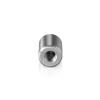 10-24 Threaded Barrels Diameter: 5/8'', Length: 3/4'', Satin Brushed Stainless Steel Grade 304 [Required Material Hole Size: 7/32'']