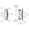 Pivoting Support - Up to 5/16'' - Double Sided - Side Clamp - Stainless Steel - For 1/8'' (3.0mm) Diameter Cable System Kit