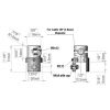 Pivoting Support -  Up to 1/2'' - Single Sided - Side Clamp - Aluminum - For 1/8'' (3.0mm) Diameter Cable System Kit