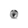 10-24 Threaded Caps Diameter: 5/8'', Height: 5/16'', Polished Stainless Steel Grade 304 [Required Material Hole Size: 7/32'']