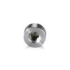 10-24 Threaded Caps Diameter: 5/8'', Height: 5/16'', Brushed Satin Stainless Steel Grade 304 [Required Material Hole Size: 7/32'']