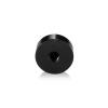 5/16-18 Threaded Caps Diameter: 1'', Height 3/8'', Black Anodized Aluminum [Required Material Hole Size: 3/8'']