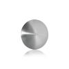 1/4-20 Threaded Rounded Caps Diameter: 3/4'', Brushed Satin Stainless Steel (1.24'' Long Stud Included) [Required Material Hole Size: 5/16'']