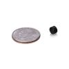 6-32 Threaded Caps Diameter: 1/4'', Height: 5/32'', Black Anodized Aluminum [Required Material Hole Size: 11/64'']