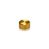 5/16-18 Threaded Caps Diameter: 3/4'', Height: 3/8'', Gold Anodized Aluminum [Required Material Hole Size: 3/8'']