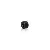10-24 Threaded Caps Diameter: 3/8'', Height: 1/4'', Black Anodized Aluminum [Required Material Hole Size: 7/32'']