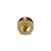 5/16-18 Threaded Caps Diameter: 5/8'', Height: 5/16'', Gold Anodized Aluminum [Required Material Hole Size: 3/8'']