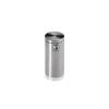 1/2'' Diameter x 1'' Barrel Length, Stainless Steel Glass Standoff Satin Brushed Finish Grade 304  (Indoor or Outdoor Use) [Required Material Hole Size: 5/16'']