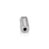 1/2'' Diameter x 1'' Barrel Length, Stainless Steel Glass Standoff Satin Brushed Finish Grade 304  (Indoor or Outdoor Use) [Required Material Hole Size: 5/16'']