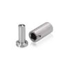 1/2'' Diameter x 1'' Barrel Length, Stainless Steel Glass Standoff Satin Brushed Finish Grade 304  (Indoor or Outdoor Use) [Required Material Hole Size: 5/16'']