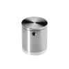 1'' Diameter x 1'' Barrel Length, Stainless Steel Glass Standoff Satin Brushed Finish Grade 304  (Indoor or Outdoor Use) [Required Material Hole Size: 7/16'']