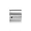 1'' Diameter x 1'' Barrel Length, Stainless Steel Glass Standoff Satin Brushed Finish Grade 304  (Indoor or Outdoor Use) [Required Material Hole Size: 7/16'']