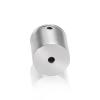 1'' Diameter x 1'' Barrel Length, Stainless Steel Glass Standoff Satin Brushed Finish Grade 304  (Indoor or Outdoor Use) [Required Material Hole Size: 7/16'']