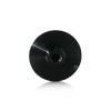 5/16-18 Threaded Rounded Caps Diameter: 1 1/2'', Height: 1/8'', Black Anodized Aluminum [Required Material Hole Size: 3/8'']