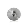5/16-18 Threaded Rounded Caps Diameter: 1 1/2'', Height: 1/8'', Brushed Satin Stainless Steel Grade 304 [Required Material Hole Size: 3/8'']