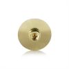 5/16-18 Threaded Rounded Caps Diameter: 1 1/2'', Height: 1/8'', Gold Anodized Aluminum [Required Material Hole Size: 3/8'']