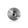 5/16-18 Threaded Rounded Caps Diameter: 1 1/2'', Height: 1/8'', Polished Stainless Steel Grade 304 [Required Material Hole Size: 3/8'']