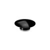5/16-18 Threaded Rounded Caps Diameter: 1'', Height: 1/8'', Black Anodized Aluminum [Required Material Hole Size: 3/8'']