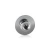 5/16-18 Threaded Rounded Caps Diameter: 1'', Height: 1/8'', Clear Anodized Aluminum [Required Material Hole Size: 3/8'']
