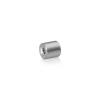 10-24 Threaded Barrels Diameter: 1/2'', Length: 1/4'', Satin Brushed Stainless Steel Grade 304 [Required Material Hole Size: 7/32'' ]