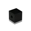 5/16-18 Threaded Barrels Square 1'', Length: 1'', Black Anodized [Required Material Hole Size: 3/8'' ]