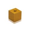 5/16-18 Threaded Barrels Square 3/4'', Length: 3/4'', Gold Anodized [Required Material Hole Size: 3/8'' ]